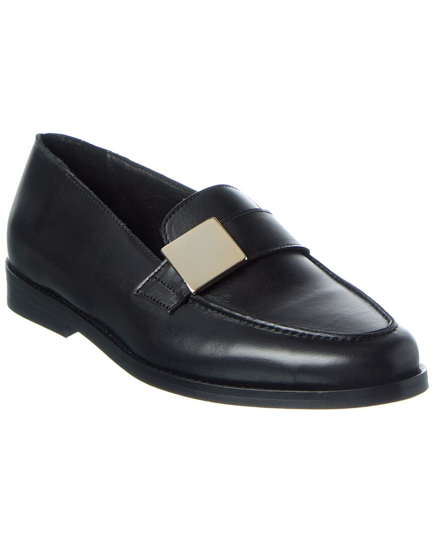 Officine Generale Leather Loafer In Black