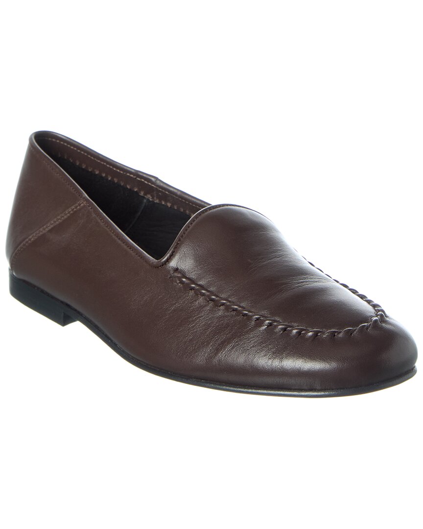 Officine Generale Nina Leather Loafer In Brown