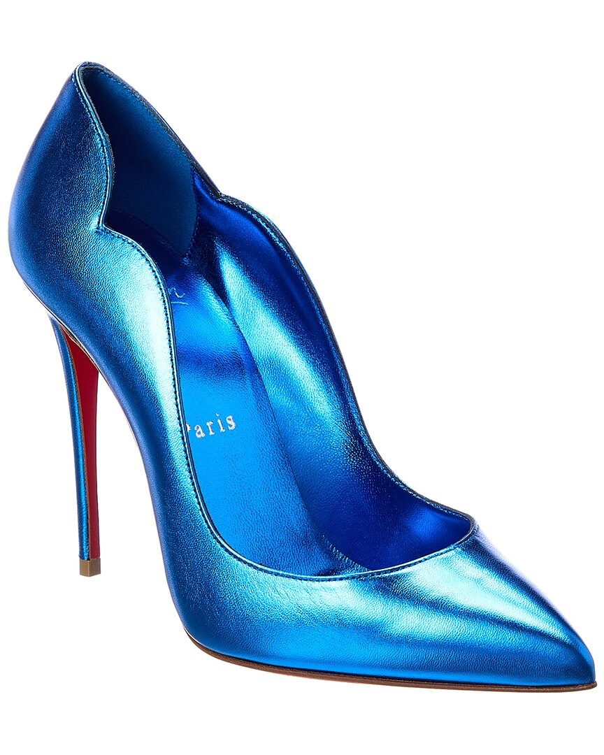 Hot Chick 100 Metallic Leather Pumps in Green - Christian Louboutin
