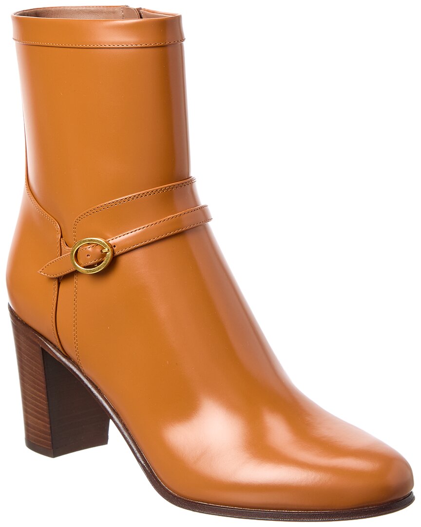 Valentino Garavani Valentino Pattie 90 Leather Boot In Brown