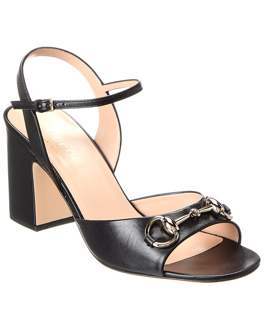 Gucci Lady Horsebit Leather Sandals In Multi