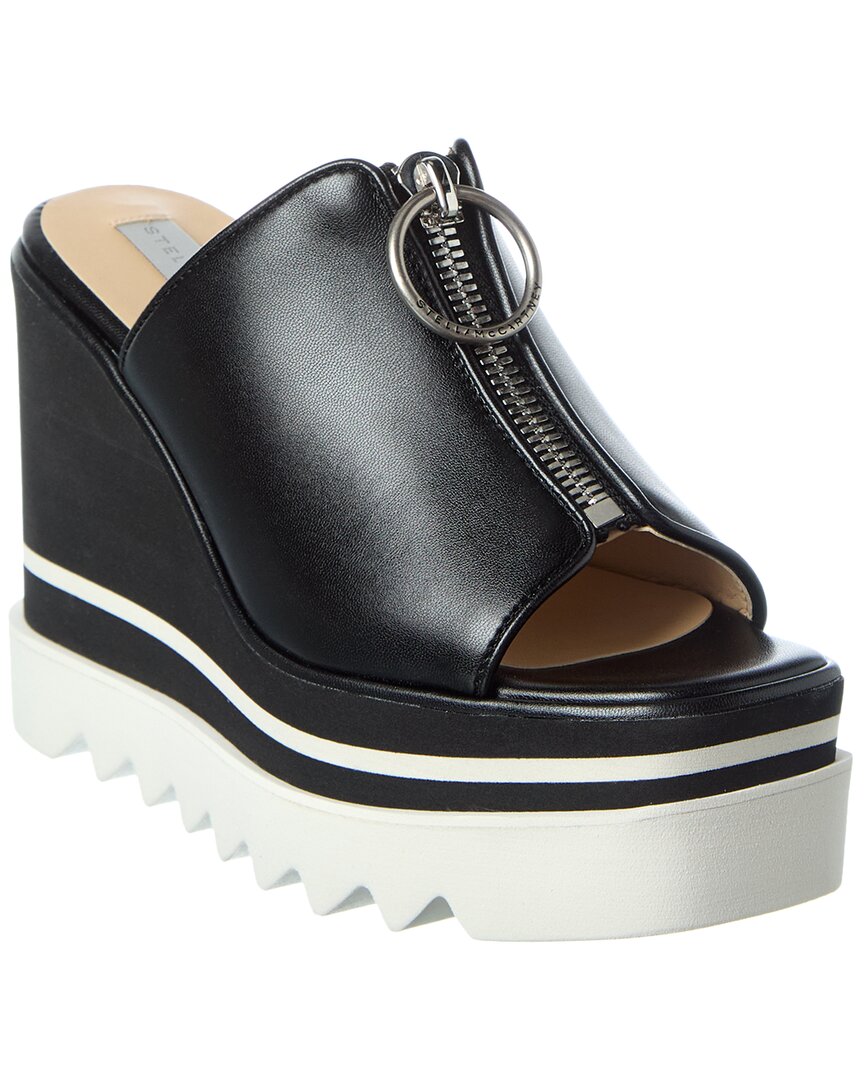 Stella Mccartney Wedge Sandal In Black