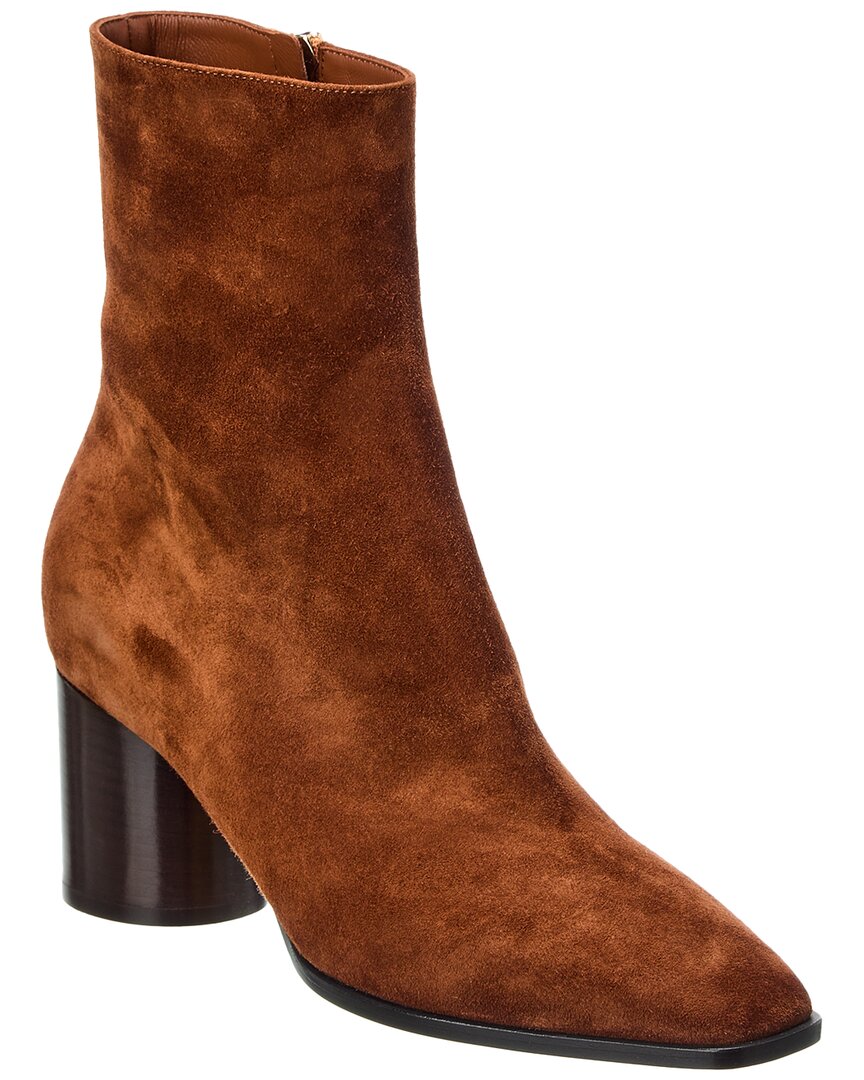 Ferragamo Pampero Suede Ankle Boots In Brown