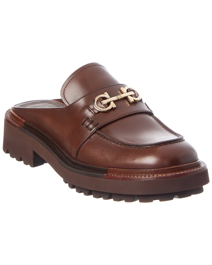Ferragamo Salvatore  Leather Pump In Brown