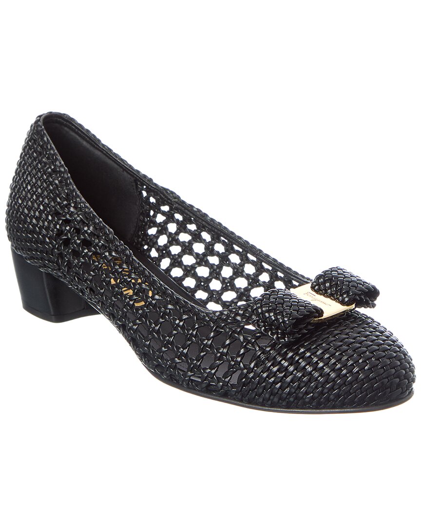 Ferragamo Salvatore  Vara Leather Pump In Black