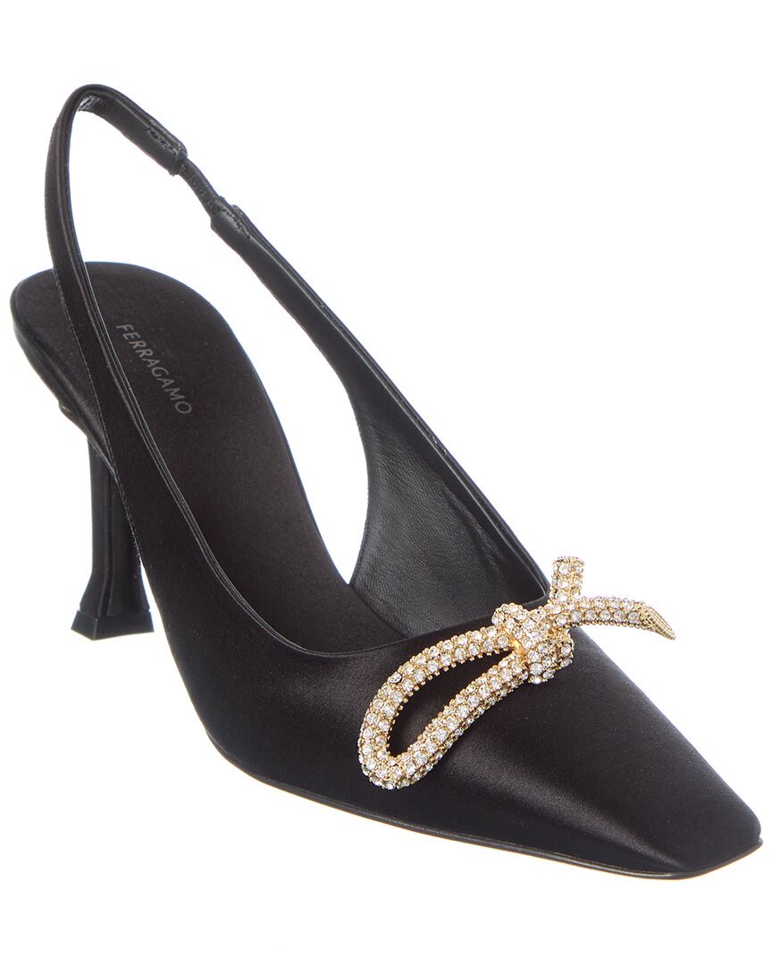 Ferragamo Salvatore  Leather Pump In Black