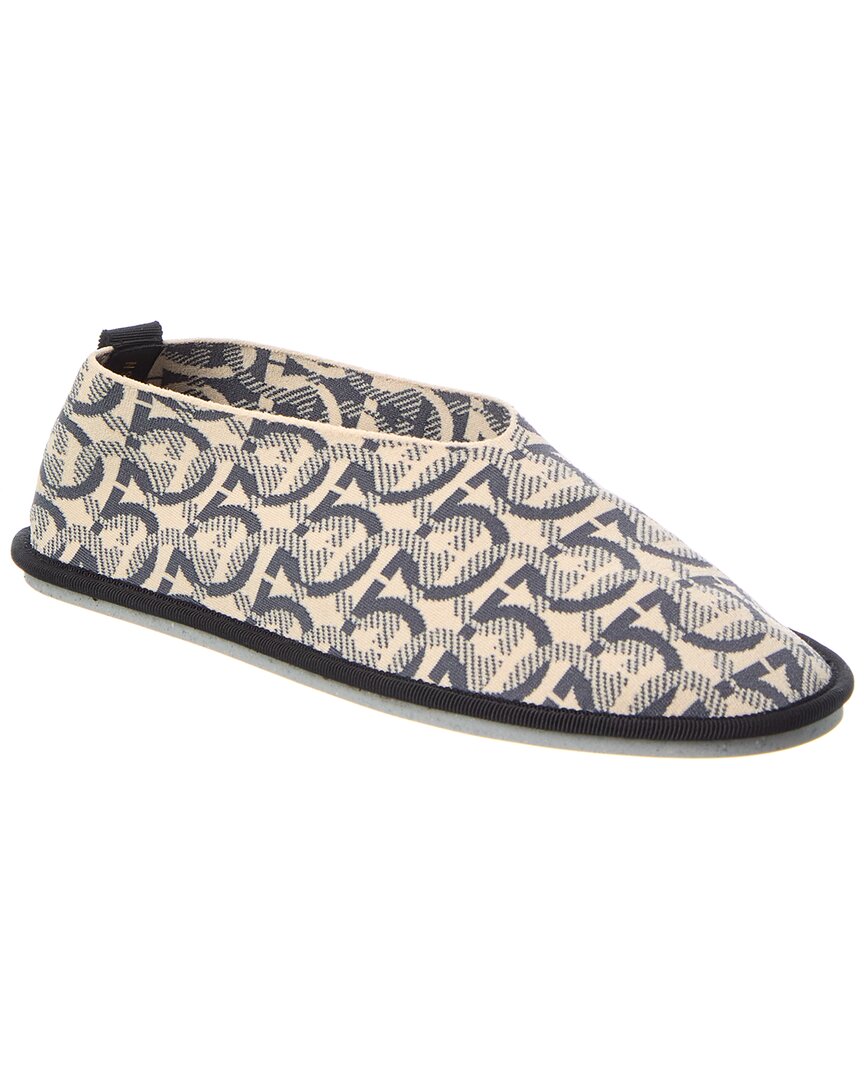 Ferragamo Woman Loafers Cream Size 8 Textile Fibers In Multi