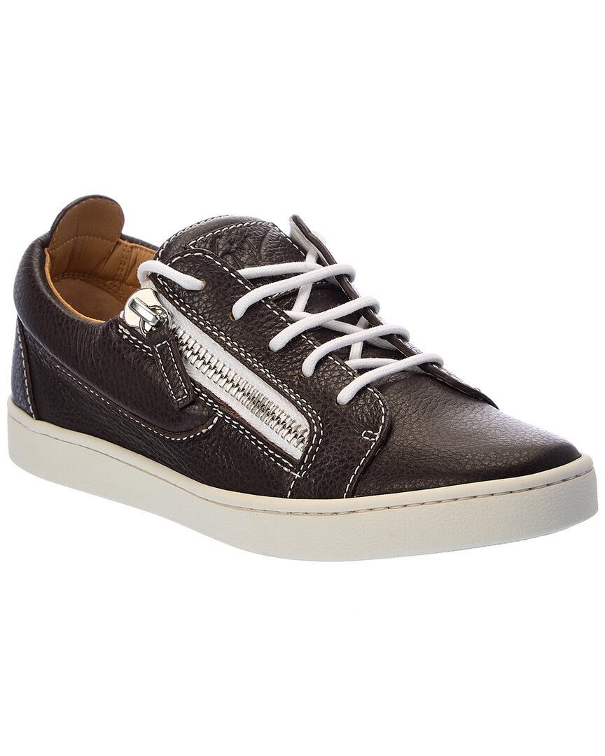 Shop Giuseppe Zanotti Brek Leather Sneaker In Brown