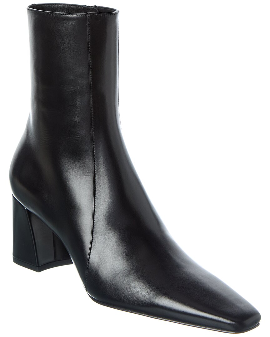 Saint Laurent Rainer 70 Leather Bootie In Black