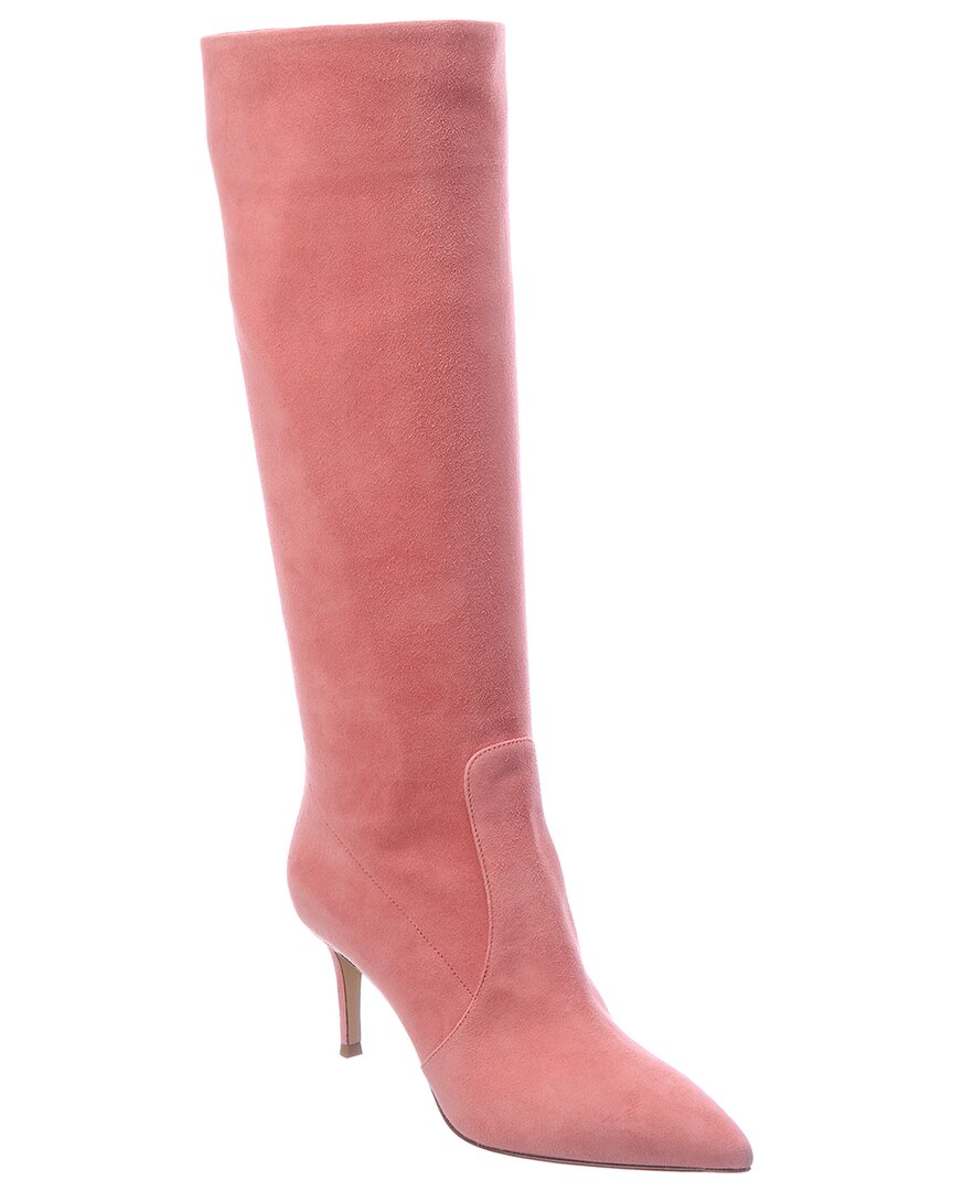 Shop Gianvito Rossi Hansen 70 Suede Knee-high Boot In Pink