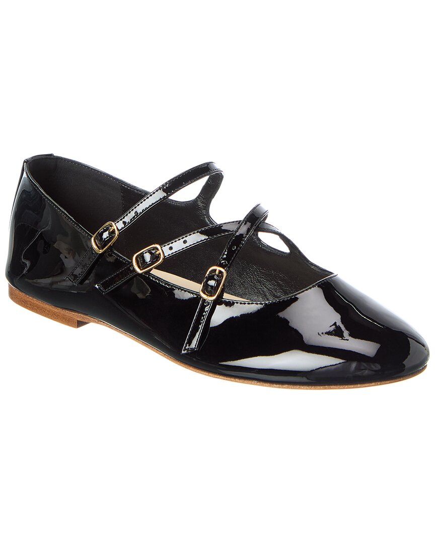 Celine Criss Cross Patent Ballerina Flat In Multi