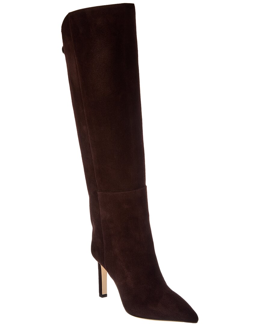 Jimmy Choo Alizze 85 Suede Knee Boots In Animal Print