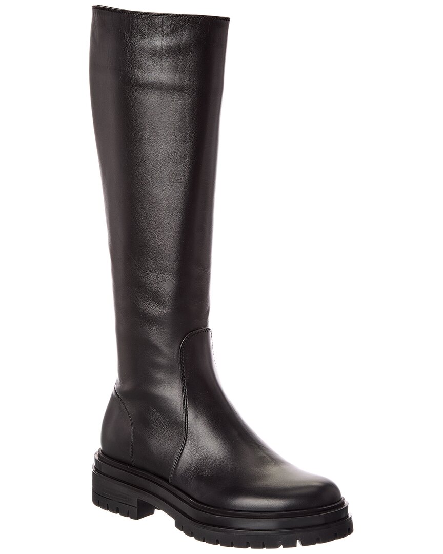 Gianvito Rossi Rogue 20 Leather Knee-high Boot In Black