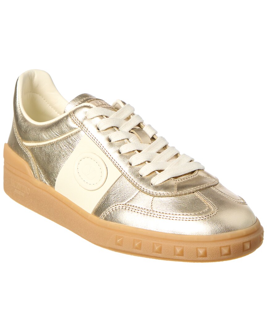Valentino Garavani Valentino Upvillage Leather Sneaker In Gold