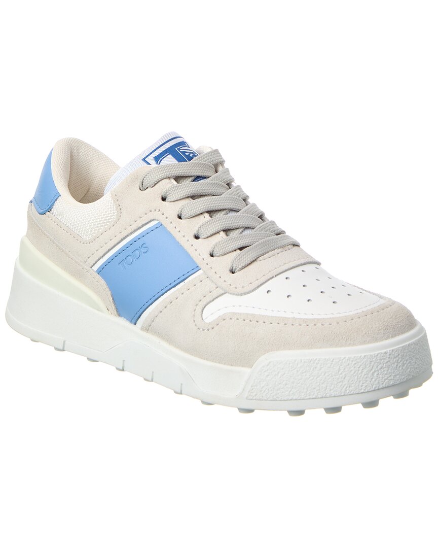 Tod's Leather & Suede Sneaker In White