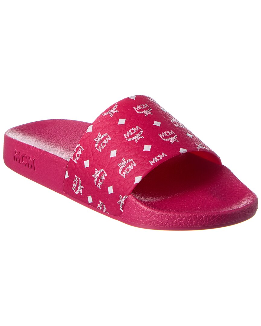 Mcm Monogram-print Flat Slides
