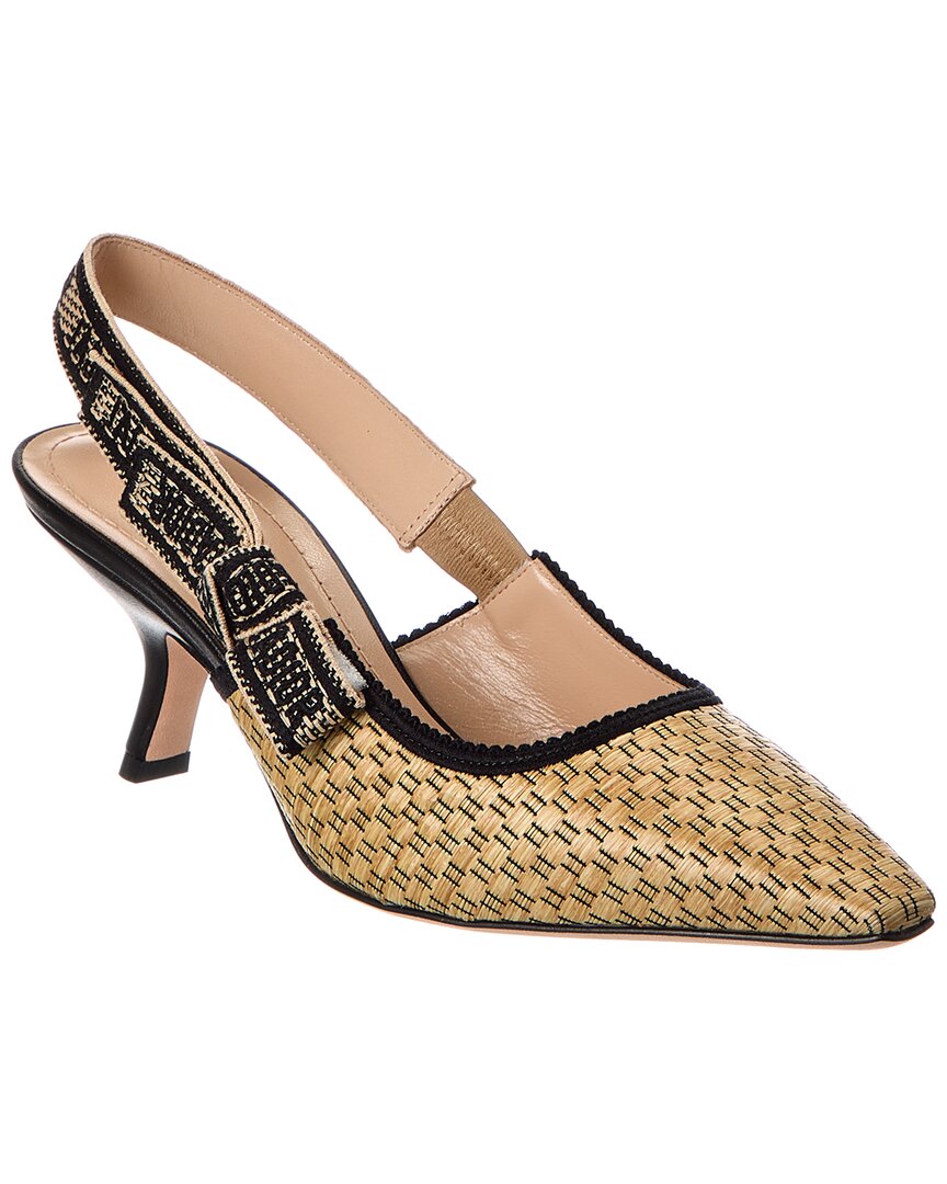 Dior Iviera J'a Slingback Pump In Brown