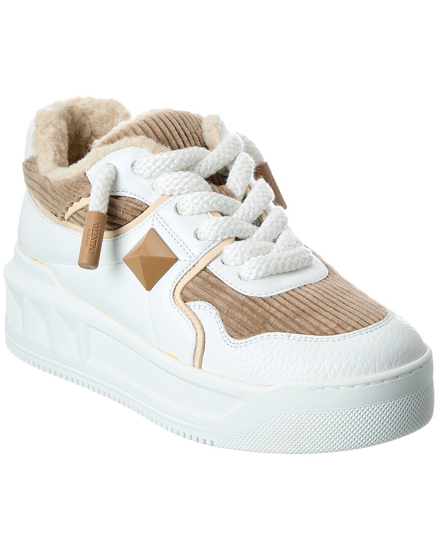 Valentino Lace-up Low-top Casual Shoes In White
