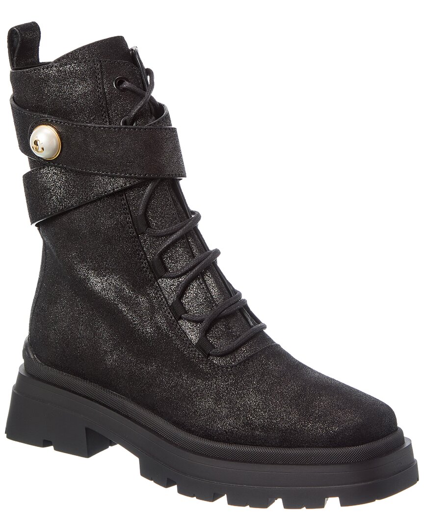 Jimmy Choo Chunky Sole Ankle Boots With Strap Detail In Black
