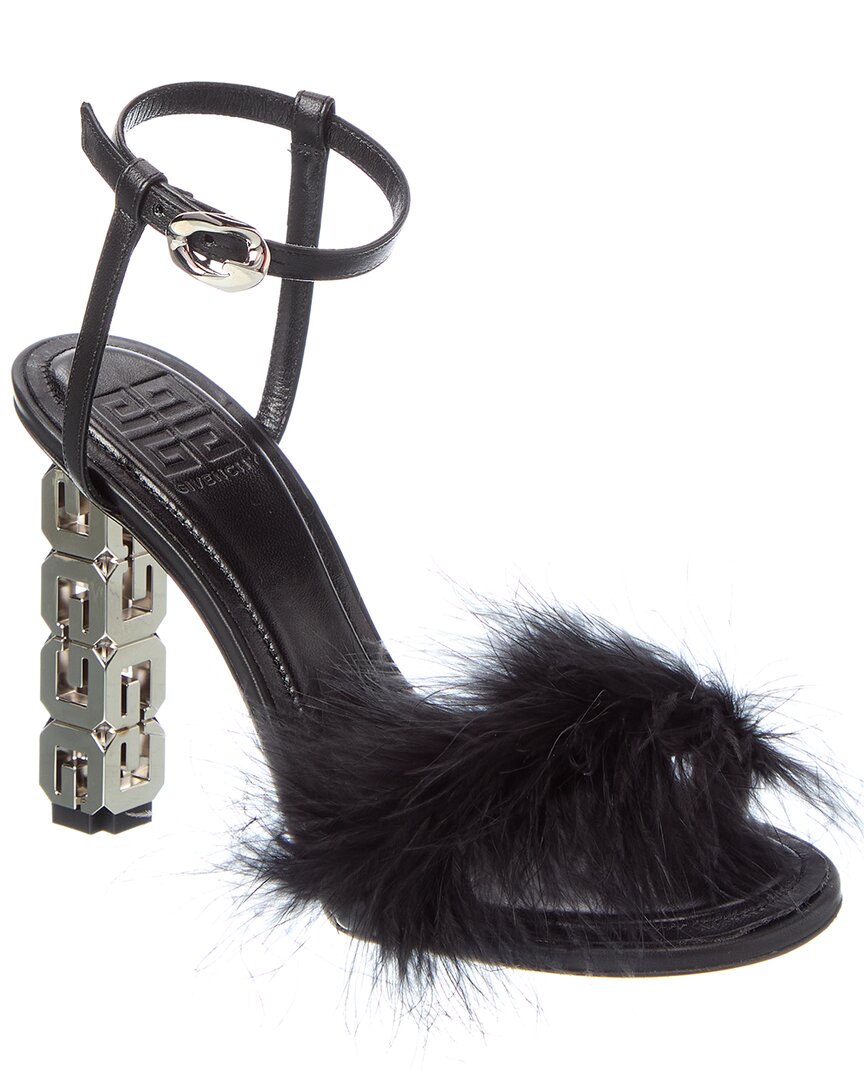 Givenchy G Cube Leather Sandal In Black