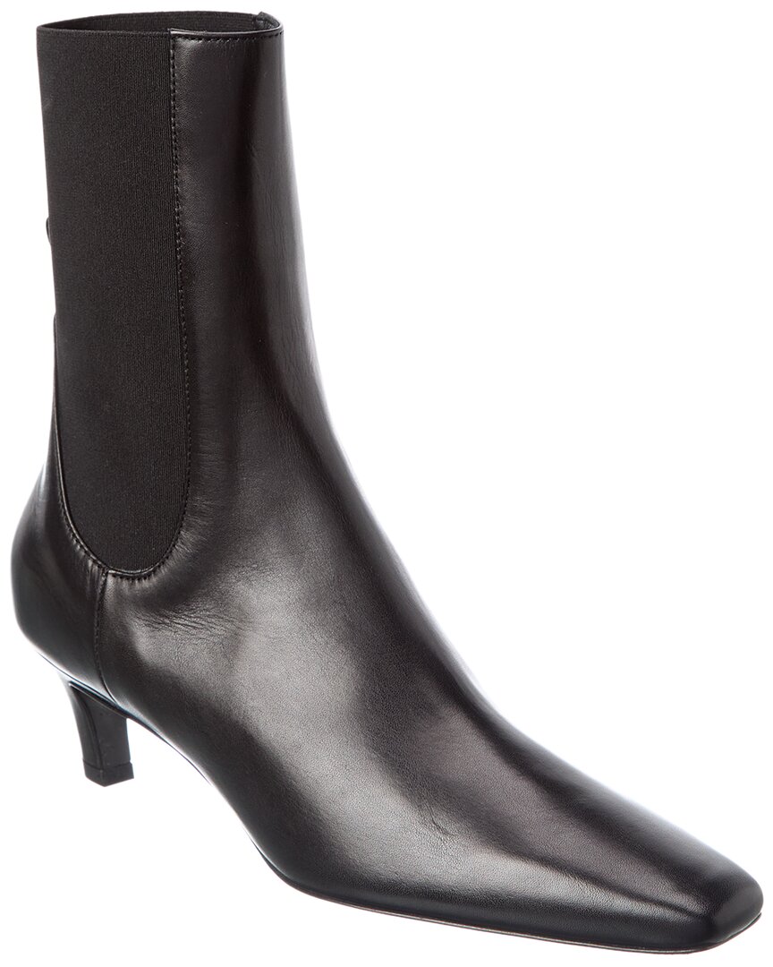 Totême Toteme Mid Heel Leather Boots In Black
