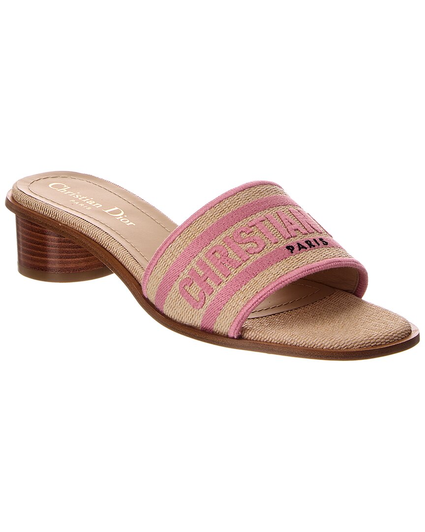 Dior Dway Canvas Sandal In Pink