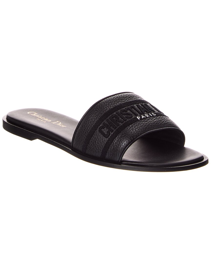 Dior Dway Leather Sandal In Black