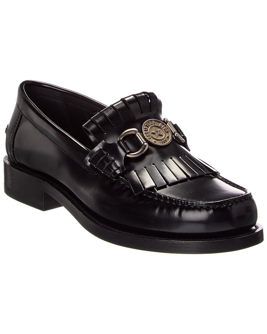 Dior Emblem Leather Loafer In Black