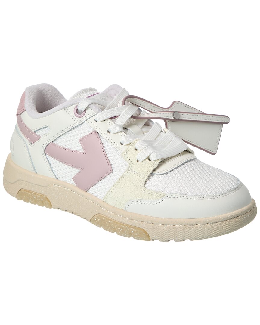 Off-white ™ Slim Out Of Office Leather & Mesh Sneaker In Pink