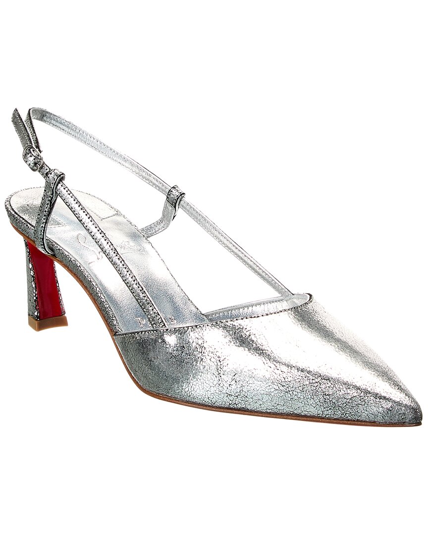 Christian Louboutin Condoroline 55 Leather Slingback Pump In Multi