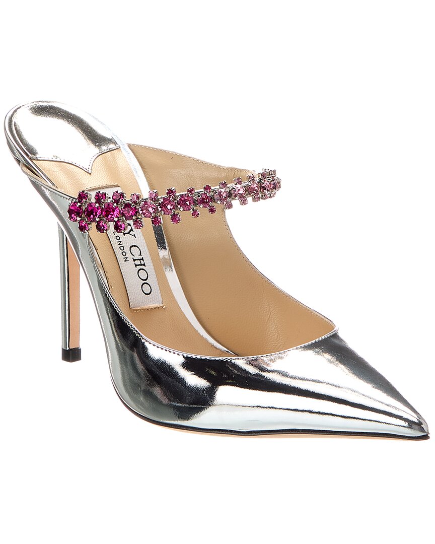 Jimmy Choo Bing 100 Leather Pump In Silver