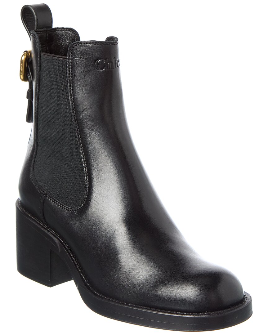 Chloé Dakota Leather Boot In Black