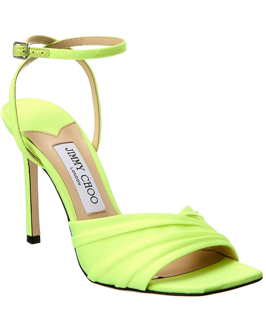 Jimmy Choo Ankle-strap Leather Sandals In Green