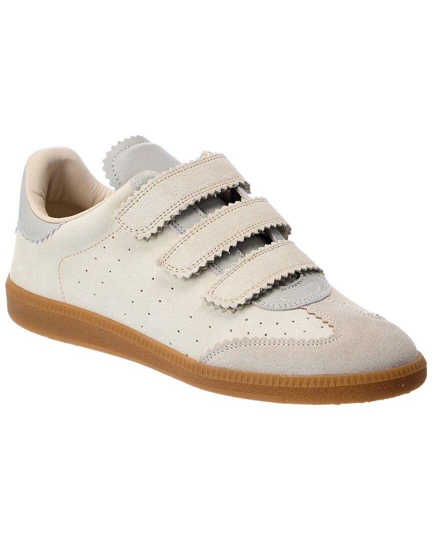 Isabel Marant Beth Panelled Suede Sneakers In White