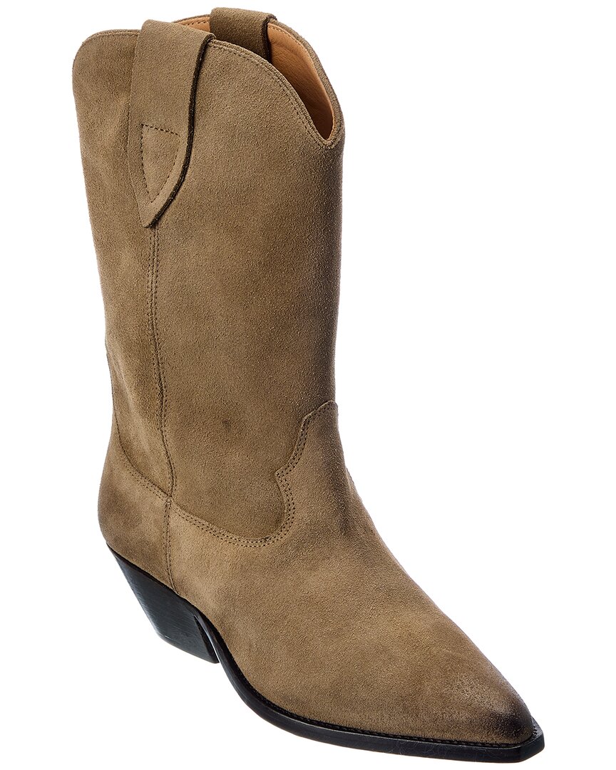 Shop Isabel Marant Duerto Suede Boot In Brown