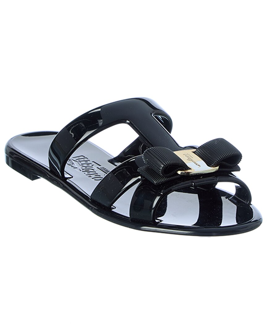 Ferragamo Lylia J Jelly Sandal Women s Black 6 C eBay