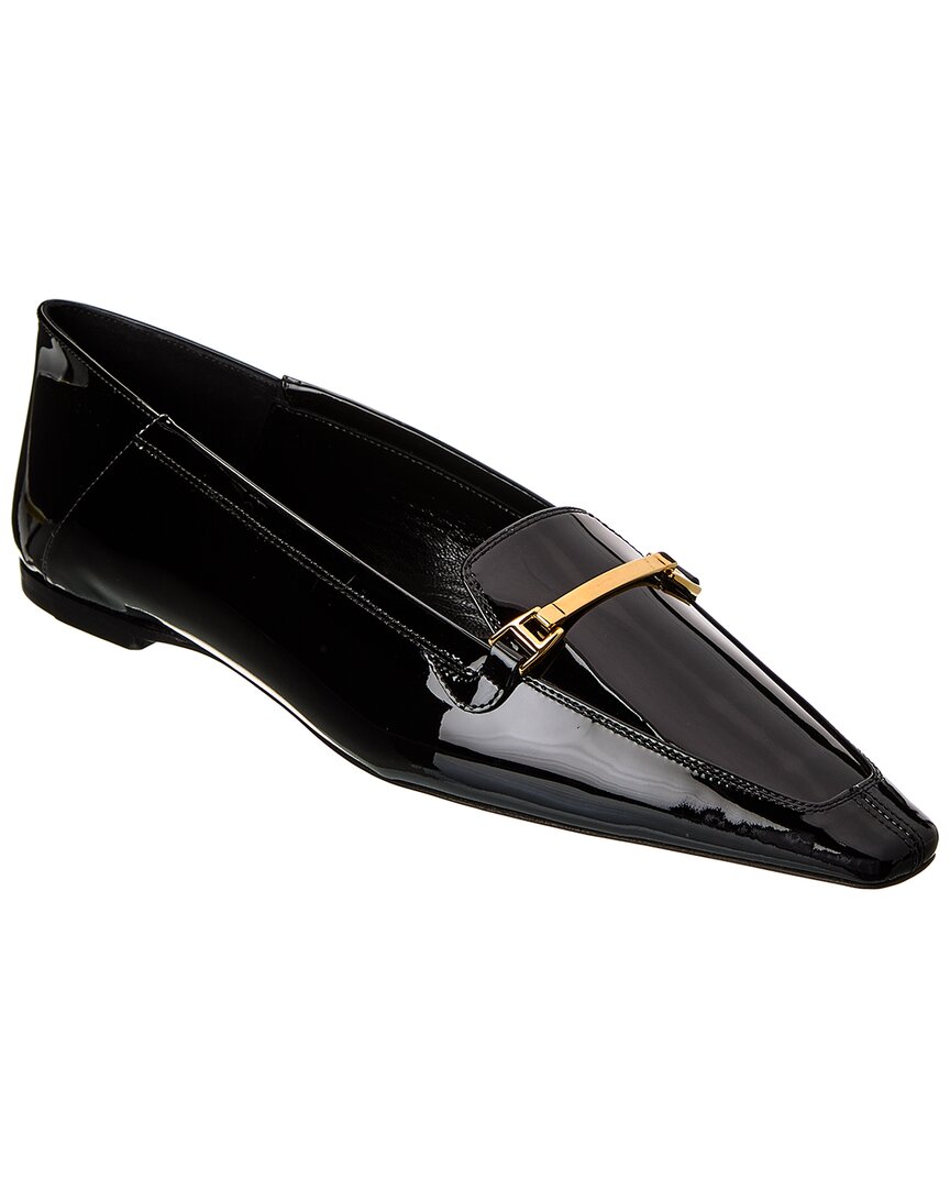 Saint Laurent Women's Chris Slippers In Patent Leather In Black