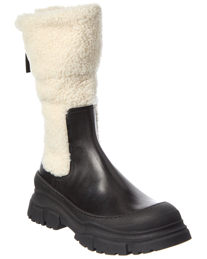 Brunello Cucinelli Leather Boot In Black