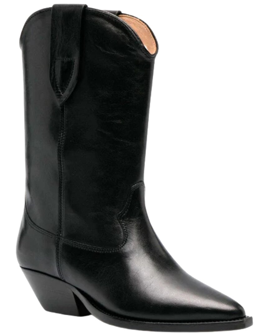 Isabel Marant 60mm Luliette Leather Ankle Boots In Black
