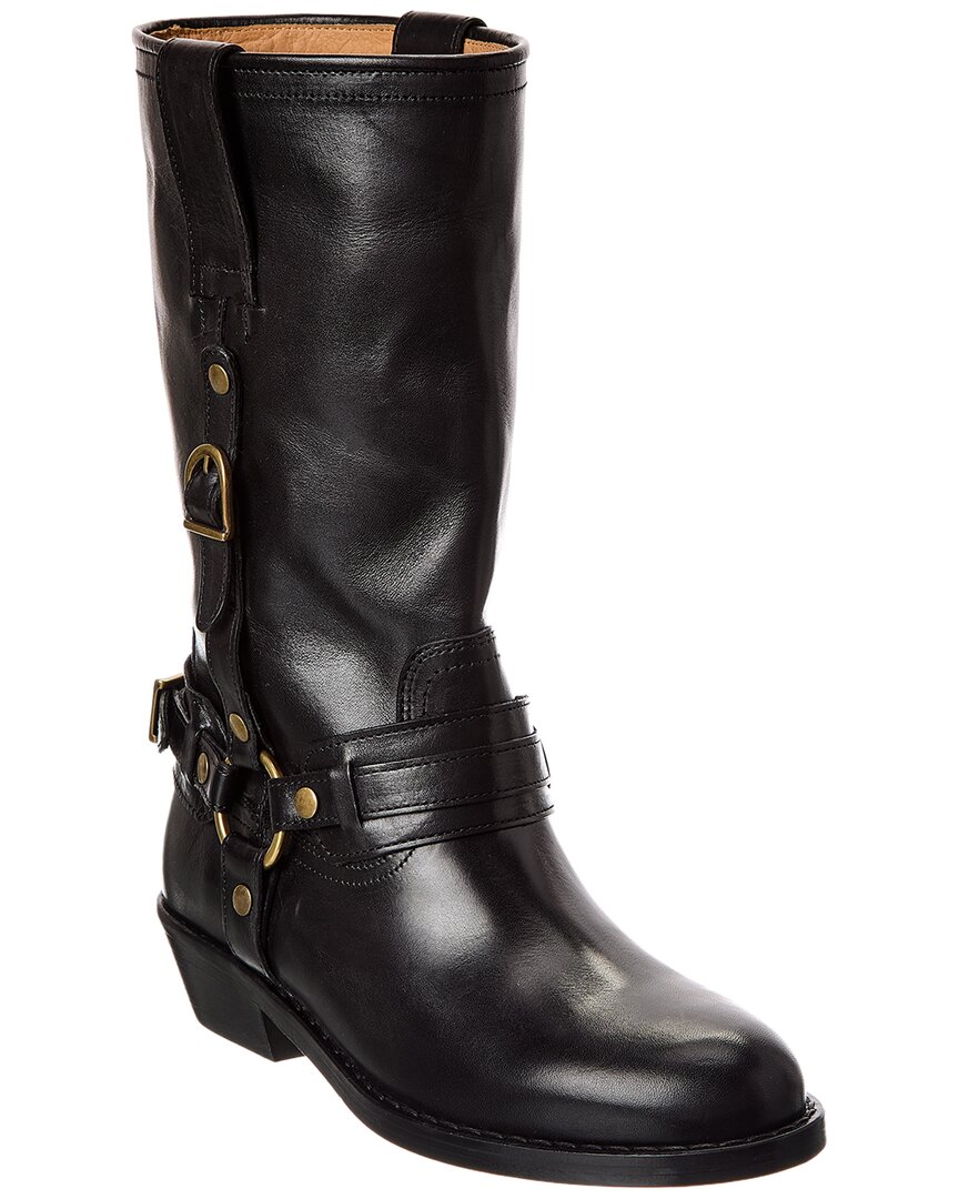 Isabel Marant Heiko Leather Boot In Black