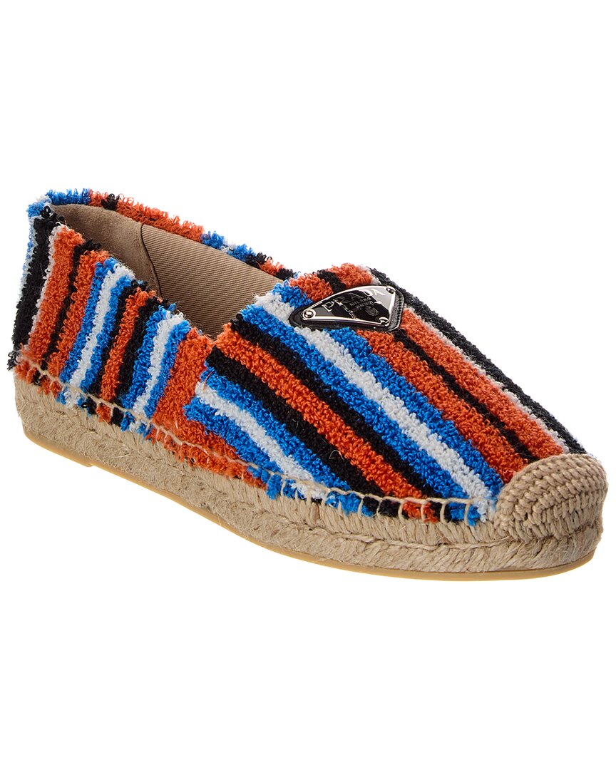 Prada Logo Suede Loafer In Multi