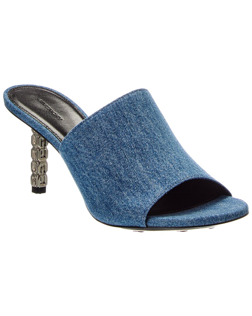 Givenchy G Cube Denim Mule In Blue