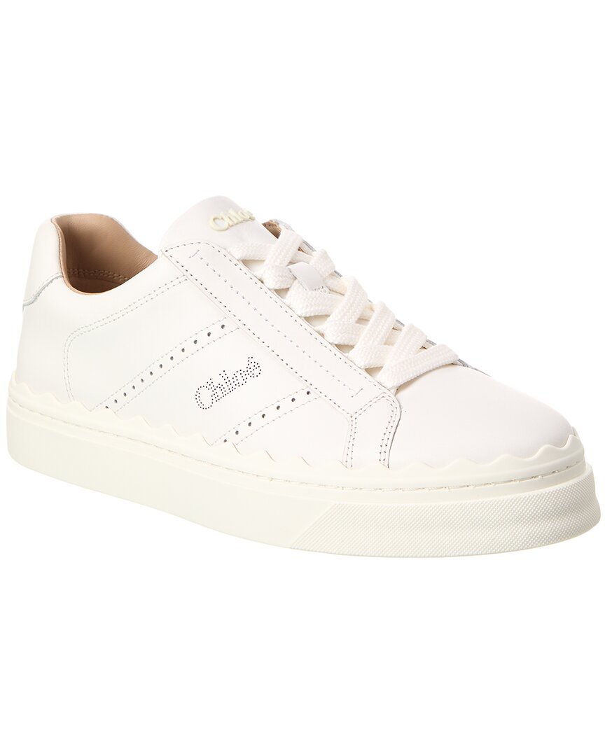 Chloé Chloe Lauren Leather Sneaker In White