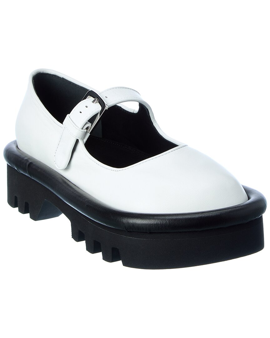 Shop Jw Anderson Bumper Leather Mary Jane In White