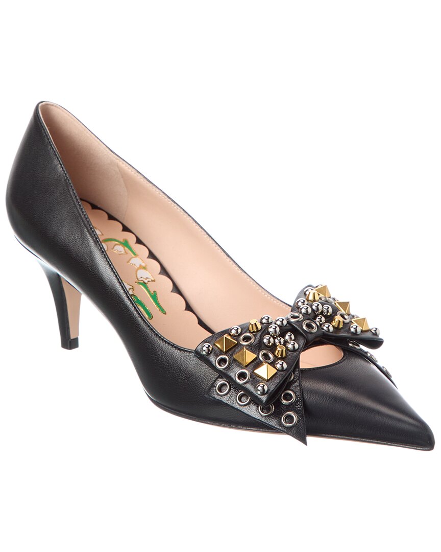 Valentino Garavani Valentino Vlogo 65 Leather Pump In Black