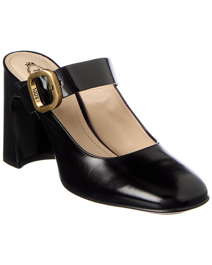 Tod's Leather Mule In Black