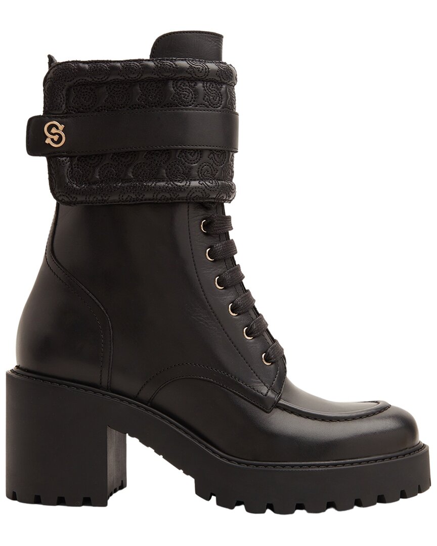 Ferragamo Lober Leather Boot In Black