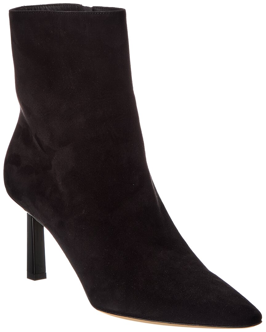Ferragamo Janna 70 Suede Bootie In Black