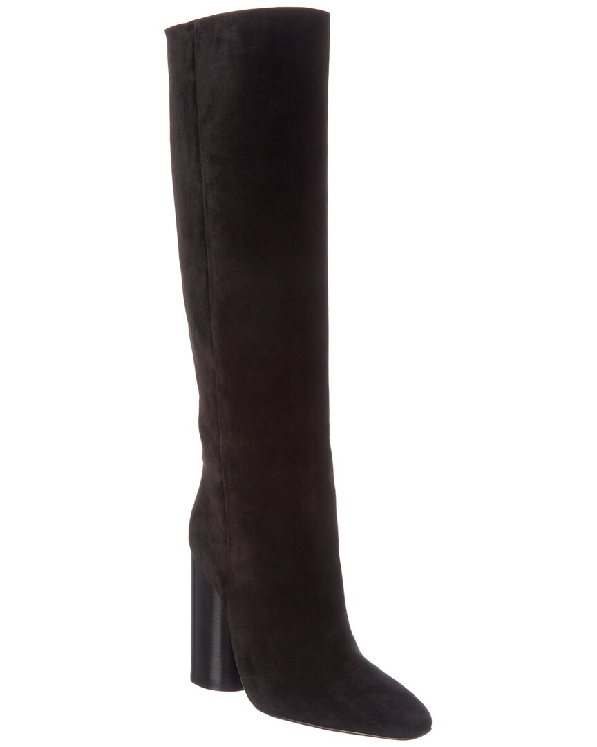 Ferragamo Pampero Suede Knee-high Boot In Brown