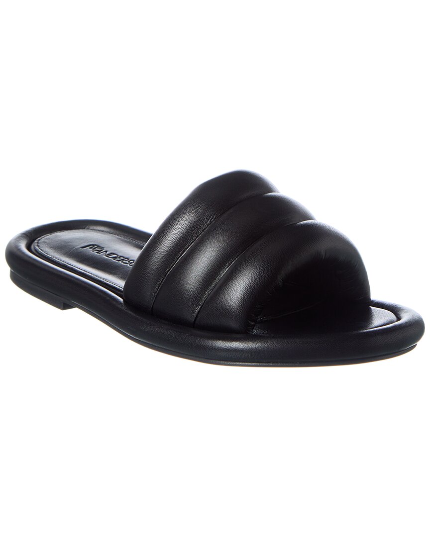 Shop Jw Anderson Bumper Tube Leather Slide In Black